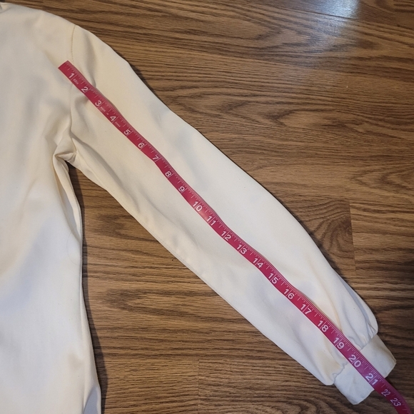 High Necked White Ruffled Blouse - Picture 9 of 11